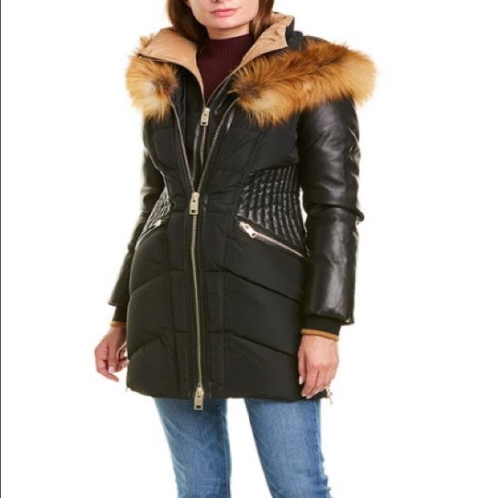 Nicole Benisti Down Coat with Fur Hood